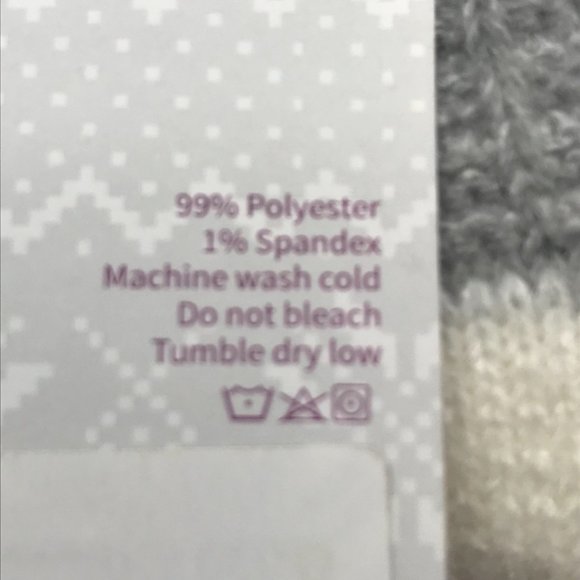 Muk Luks Women’s Crew Waffle Boot Socks Size 6-11 Gray/Cream New - Picture 4 of 5